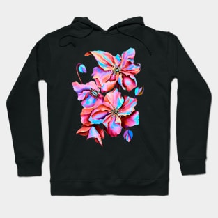 Watercolor Himalayan Blue Poppies Hoodie